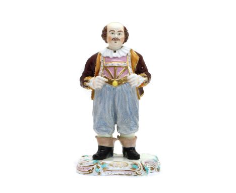 A Derby porcelain figure with a nodding head,c.1840, incised No. 22,17.5cm highLiterature: John Twitchett, 'Derby Porcelain 1