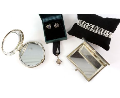 Silver costume jewellery, including multi strand Links of London bracelet, Pandora mortar board charm, Norwegian O. F. Hjortd