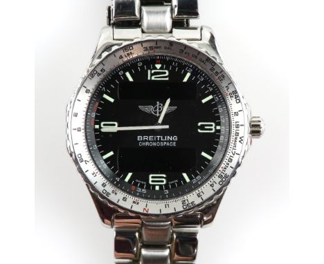 Breitling A Chronospace Reference A56012.01 Gentleman's  Wristwatch, fitted with a multi function bezel  to provide  aeronaut