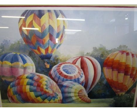 Judy Crane - Air Balloons, a signed, limited edition print 610/95-, 20" x 26 3/4", mounted in a glazed frame 