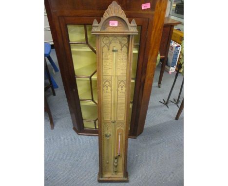 A late 19th century oak Admiral Fitzroys  Barometer 