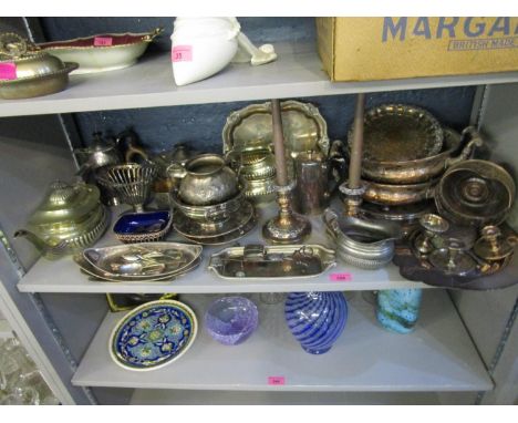 A quantity of early 19th century and later Old Sheffield plated wares, nickel plated wares and other plated items to include 