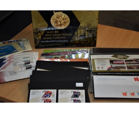 GB 2012 OLYMPICS FULL COLLN OF STAMP SHEETLETS &amp; FDC's, FACE £250+  Fine collection of 2012 London Olympic FDC's &amp; MN