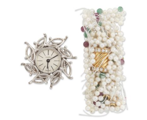 Bueche-Girod. A manual wind watch17 jewel manual wind movement, silvered dial with baton hour markers, bezel with vacant marq