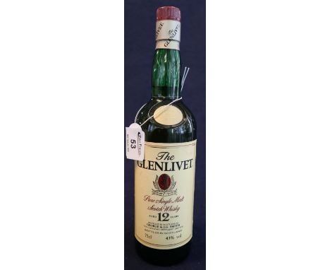 Glenlivet pure single malt Scotch whisky, aged 12 years, 43% volume, 75cl, sealed. (B.P. 24% incl. VAT)