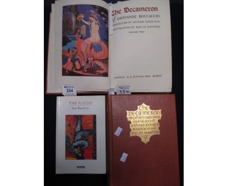 Ian Rankin, single book, 'The Flood', first edition 1986, published paperback by Polygon. Together with Giovanni Boccaccio, '