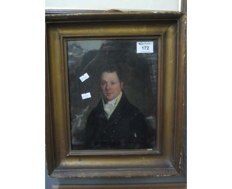 British school (19th Century), portrait of a gentleman, oils on canvas. 28 x 21cm approx. Framed and glazed.(B.P. 24% incl. V