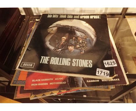 Collection of LP records including Rolling Stones