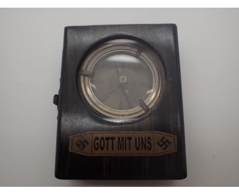 Boxed compass with German markings 