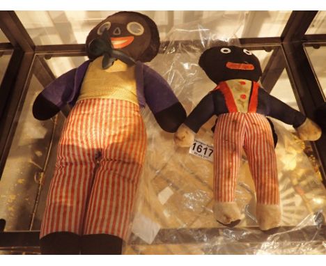 Two vintage stuffed Gollies 
