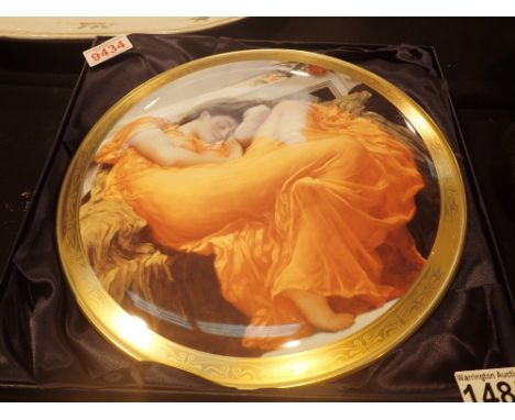 Royal Worcester Braford Exchange limited edition cabinet plate 'Flaming June' with original box