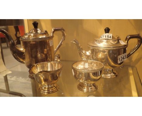 Four piece silver plated tea service by Viners of Sheffield