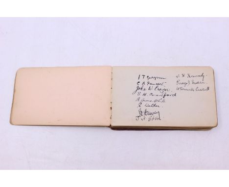 An important autograph album from the 'Golden Age' of cricket belonging to Gladys Douglas, younger sister of JHWT containing 