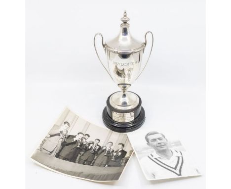 Trophy - 'The Brylcreem Cup', inscribed on the base '1960 Bowling D Shackleton Hampshire v Warwickshire at Portsmouth 9 wicke