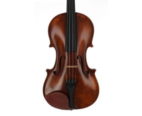 Violin labelled Robert Flajollet, Luther á Reims, Diplome d'Honneur, Exposition Reims 1942, signed on the label and dated 194