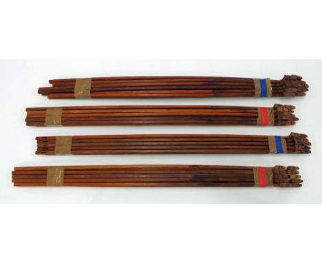 Forty part machined pernambuco violin bow sticks of various grades (40)