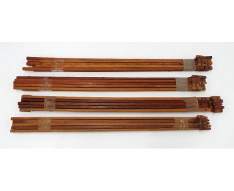 Forty rough sawn or otherwise unworked pernambuco violin bow sticks of various grades (40)