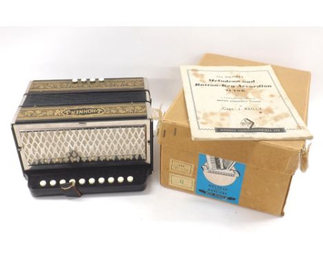 Hohner Melodeon, with original box and manual