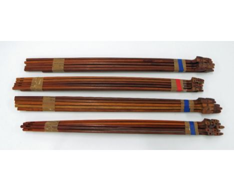 Forty part machined pernambuco violin bow sticks of various grades (40)