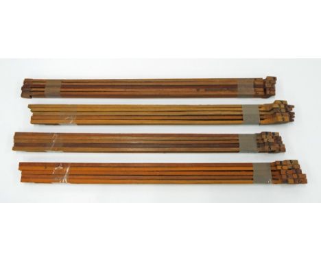 Forty rough sawn or otherwise unworked pernambuco violin bow sticks of various grades (40)