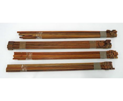 Forty rough sawn or otherwise unworked pernambuco violin bow sticks of various grades (40)