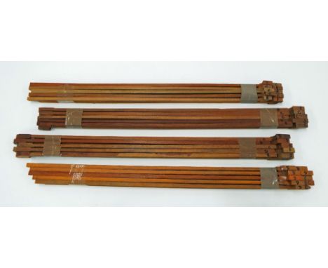 Forty rough sawn or otherwise unworked pernambuco violin bow sticks of various grades (40)