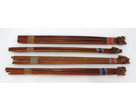 Forty part machined pernambuco violin bow sticks of various grades (40)