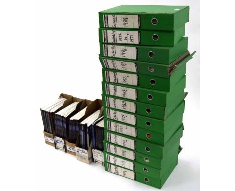 Long run of Sotheby's catalogues of stringed musical instrument and bow Auction sales from 1972 to 2000, arranged in box file