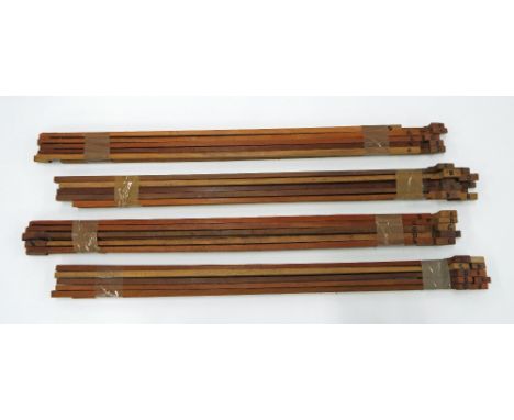 Forty rough sawn or otherwise unworked pernambuco violin bow sticks of various grades (40)