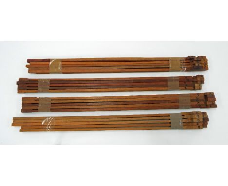 Forty rough sawn or otherwise unworked pernambuco violin bow sticks of various grades (40)