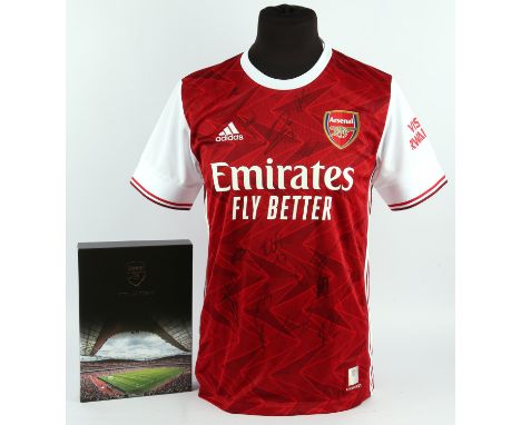 Arsenal 2020/21 Official Team Signed Home Shirt -  14 autographs, to include Alexandre Lacazette, Dani Ceballos, Rúnar Alex R