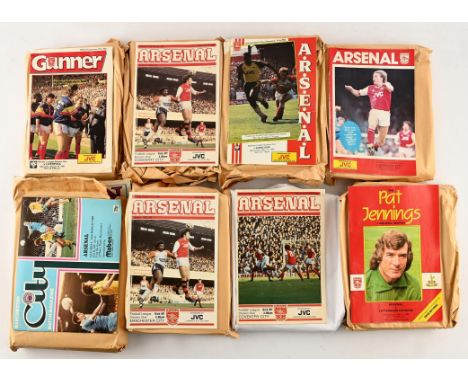 Arsenal Football Club - Collection of approx. 350 vintage home match day programmes from the 1980's, 1990's and season 2000, 