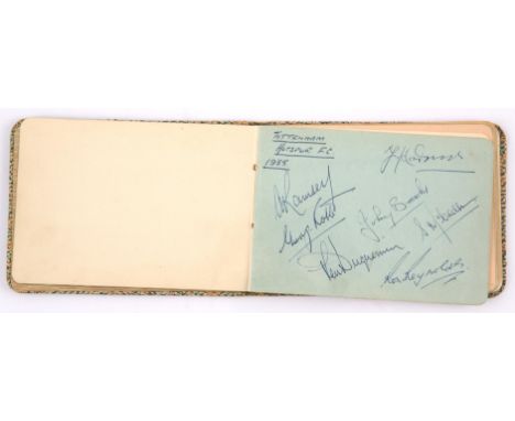 Autograph Book - Sporting signatures to include Tottenham Hotspur F.C from 1955 on first three pages and some other signature