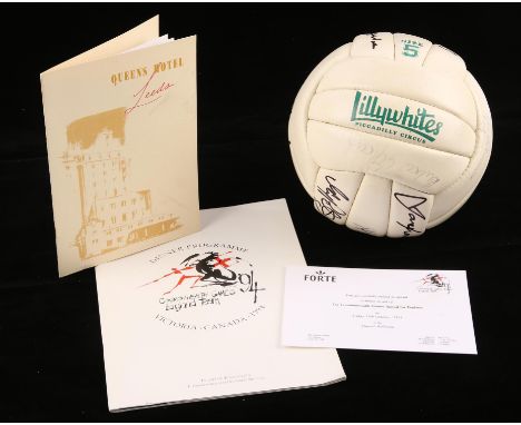 Arsenal 1992-93 Team Signed Vintage Football along with ephemera -This was one of the auctioned lots in Aid of England's Comm