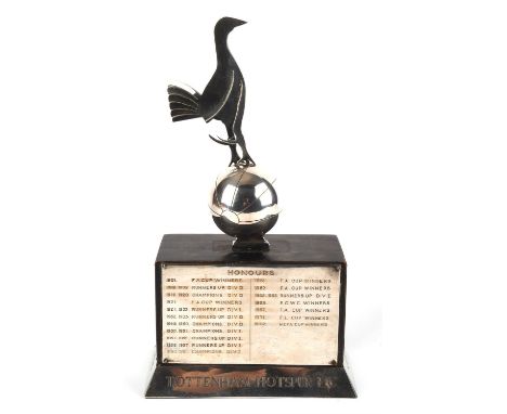 Tottenham Hotspur Error Presentation Award - Original Vintage Spurs Trophy with award history and commemorating them for the 