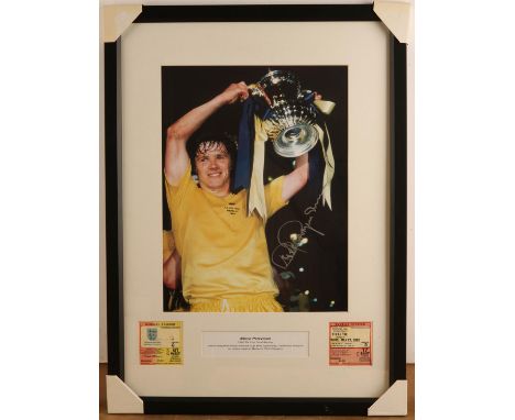 Tottenham Hotspur - Steve Perryman signed print, 1982 FA Cup against QPR, with two tickets for Final and Final replay. 