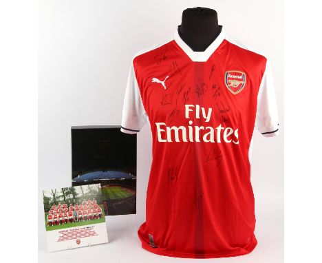 Arsenal 2016/17 Official Team Signed Home Shirt -  16 autographs, to include Laurent Koscielny, Alex Iwobi, Rob Holding, Aron