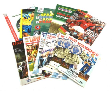 Collection of various football programmes - To include England vs Sweden 1995 with 2 tickets, Euro 96 group B matchday progra