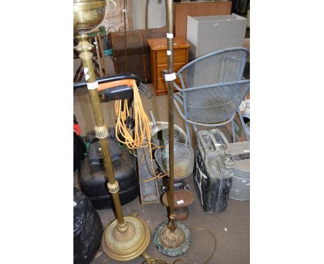 Brass and marbled based standard lamp