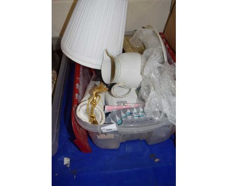Mixed Lot:  Royal Doulton Berkshire milk jug, lamp shades, other ceramics and other items