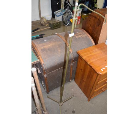 Brass standard lamp, lacking fittings