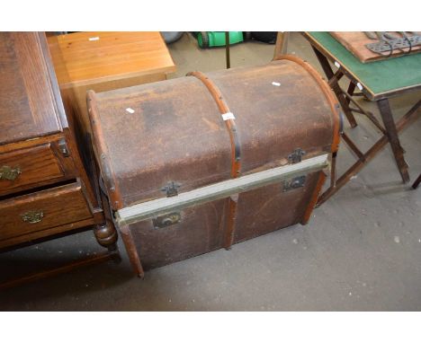 Dome topped steamer trunk