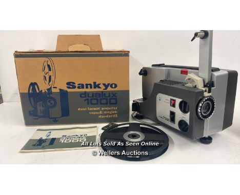 VINTAGE SANKYO DUALUX - 1000 PROJECTOR WITH ORIGINAL BOX 