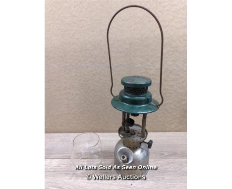 *COLEMAN SUNSHINE OF THE NIGHT,MADE IN ENGLAND 10/55,  NO. 249 PARAFFIN LANTERN