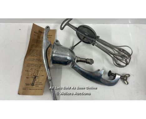 VINTAGE CREAM MAKER AND HAND WHISK 