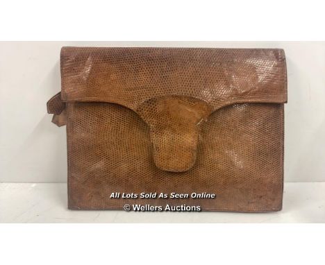 VINTAGE LIZARD SKIN CLUTCH BAG