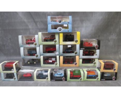 TWENTY THREE BOXED 1:76 SCALE OXFORD DIE CAST VEHICLES, to include two E-Type Jaguar three vehicle sets
