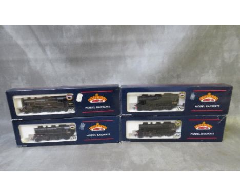 FOUR BOXED OO GAUGE BACHMANN LOCOMOTIVES, to include 32-951 standard class 4MT 2-6-0, 32-357 4MT standard tank, 32-576 Ivatt 