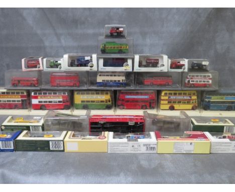FIFTEEN DIECAST BUSES AND COACHES BY CORGI, EFE ETC., together with eight Oxford diec cast 1:76 scale models and eight Lledo 
