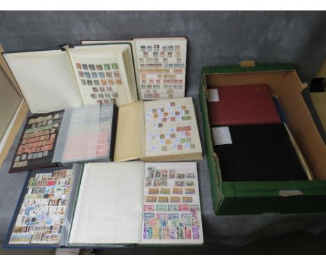 TEN STAMP ALBUMS / STOCK BOOKS,containing mainly Swiss and Commonwealth stamps